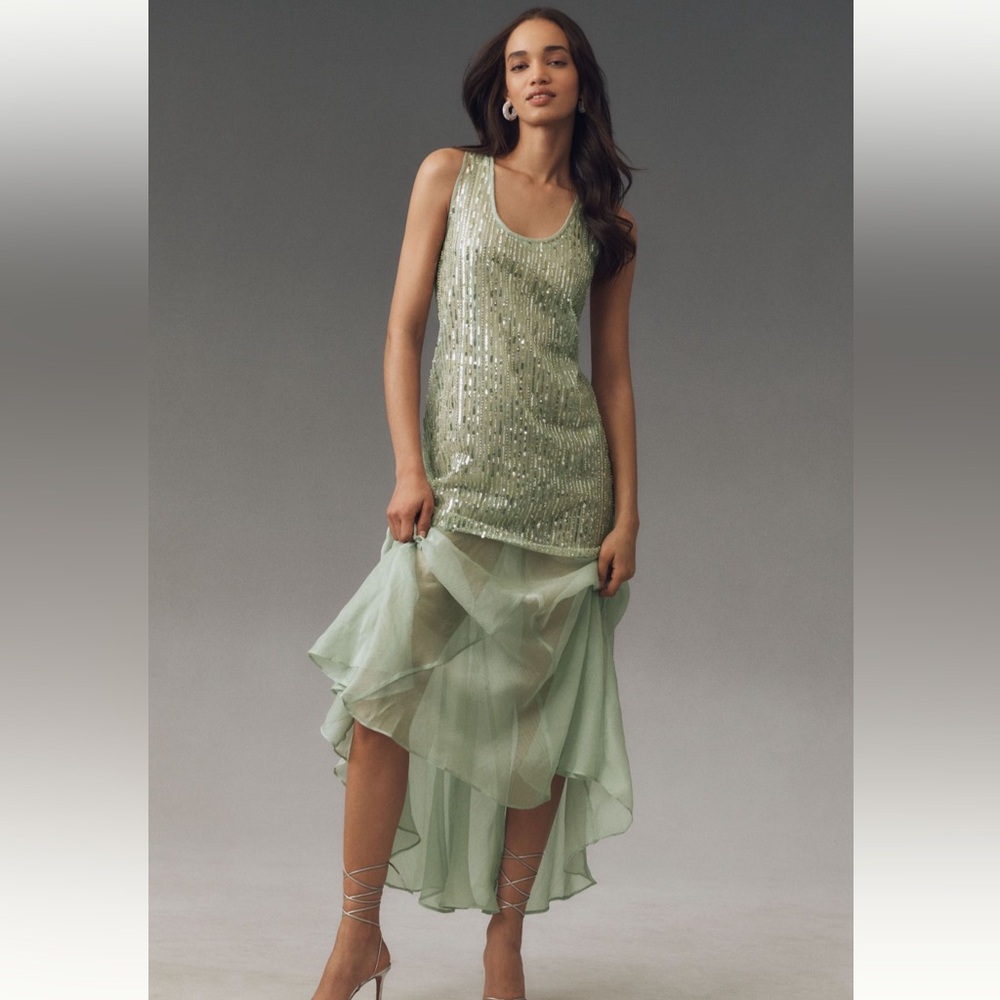 Anthropologie Sequin Maxi Dress